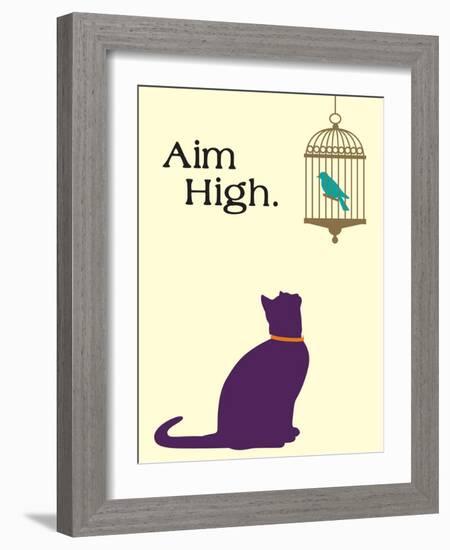 Aim High-Cat is Good-Framed Art Print