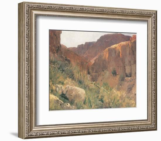 Ain Djiddy Gorge near the Dead Sea-Eugen Bracht-Framed Art Print