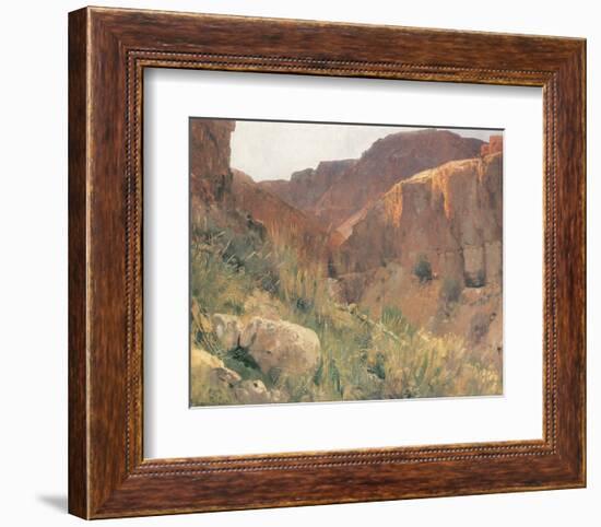 Ain Djiddy Gorge near the Dead Sea-Eugen Bracht-Framed Art Print