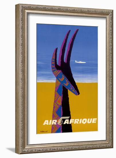 Air Afrique - Gazelle-Bernard Villemot-Framed Art Print