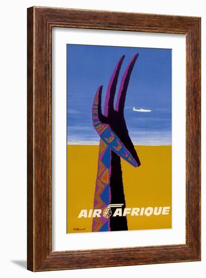 Air Afrique - Gazelle-Bernard Villemot-Framed Art Print