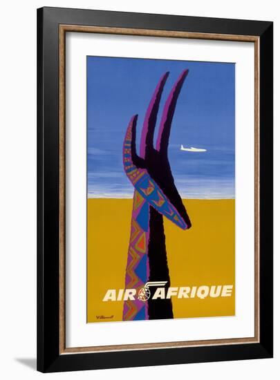 Air Afrique - Gazelle-Bernard Villemot-Framed Art Print