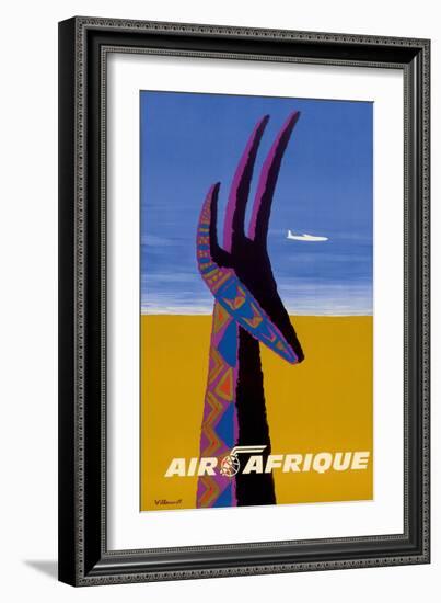 Air Afrique - Gazelle-Bernard Villemot-Framed Art Print