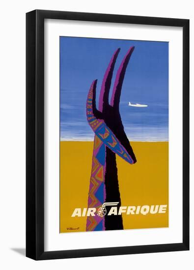 Air Afrique - Gazelle-Bernard Villemot-Framed Art Print