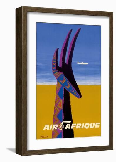 Air Afrique - Gazelle-Bernard Villemot-Framed Art Print