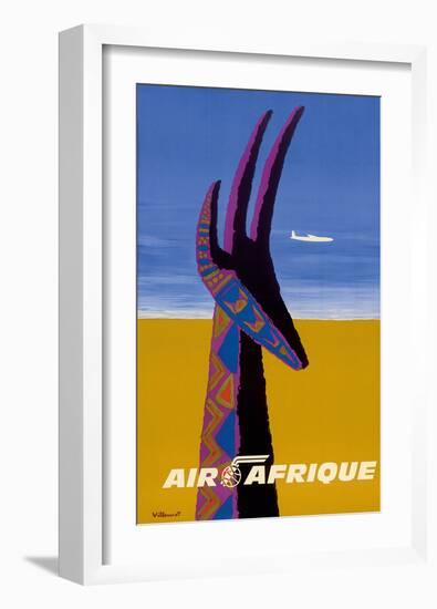 Air Afrique - Gazelle-Bernard Villemot-Framed Art Print