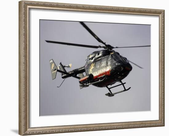 Air Ambulance, Dunedin, South Island, New Zealand-David Wall-Framed Photographic Print