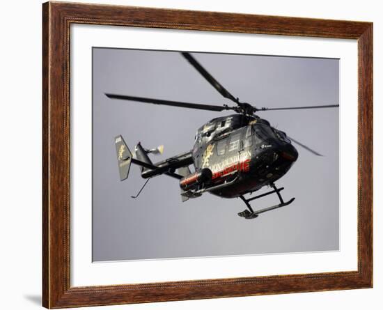 Air Ambulance, Dunedin, South Island, New Zealand-David Wall-Framed Photographic Print