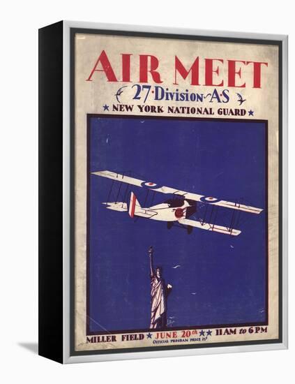 Air and Space: Air Meet Program Cover-null-Framed Stretched Canvas