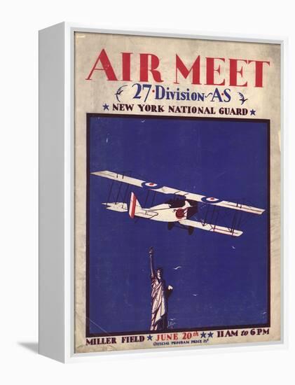 Air and Space: Air Meet Program Cover-null-Framed Stretched Canvas