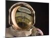 Air and Space: Apollo Helmet Visor reflecting the 1903 Wright Flyer-null-Mounted Photographic Print