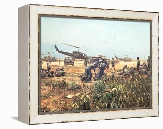 Air and Space: Bell HU-1As in Vietnam-null-Framed Premier Image Canvas
