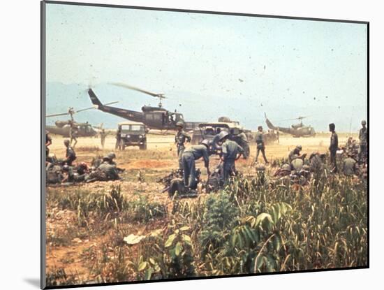 Air and Space: Bell HU-1As in Vietnam-null-Mounted Photographic Print