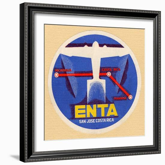 Air and Space: ENTA Baggage Label-null-Framed Premium Giclee Print