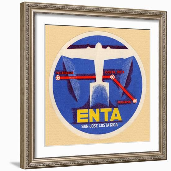 Air and Space: ENTA Baggage Label-null-Framed Art Print