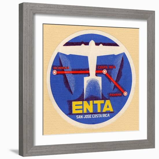 Air and Space: ENTA Baggage Label-null-Framed Art Print