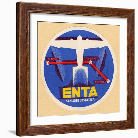 Air and Space: ENTA Baggage Label-null-Framed Art Print