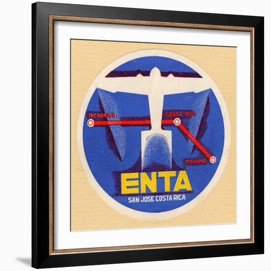 Air and Space: ENTA Baggage Label-null-Framed Art Print