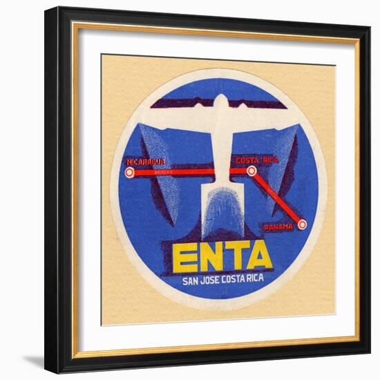 Air and Space: ENTA Baggage Label-null-Framed Art Print