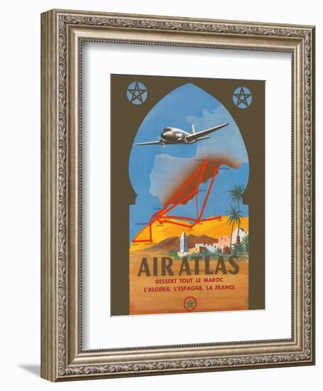 Air Atlas - Services All of Morocco, Algeria, Spain, France-RENLUC-Framed Art Print