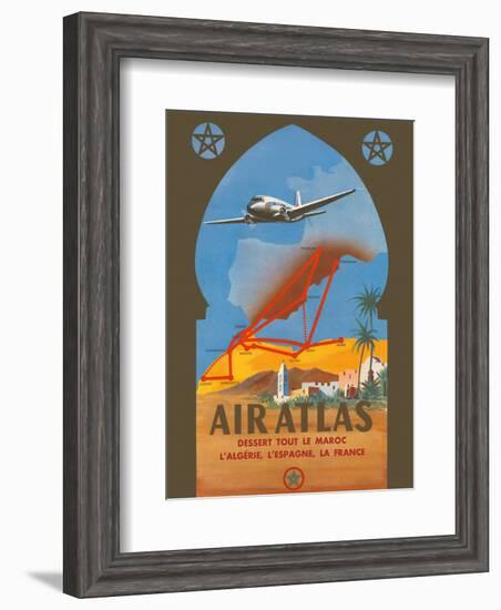 Air Atlas - Services All of Morocco, Algeria, Spain, France-RENLUC-Framed Art Print