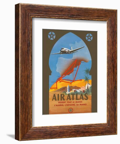 Air Atlas - Services All of Morocco, Algeria, Spain, France-RENLUC-Framed Art Print