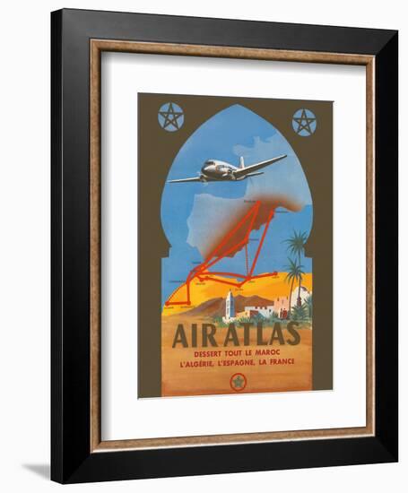 Air Atlas - Services All of Morocco, Algeria, Spain, France-RENLUC-Framed Art Print