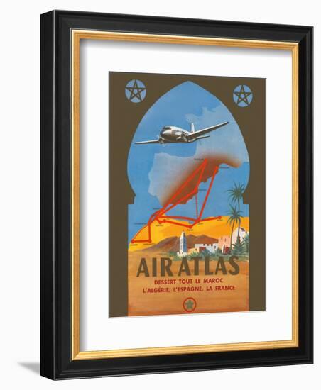 Air Atlas - Services All of Morocco, Algeria, Spain, France-RENLUC-Framed Art Print