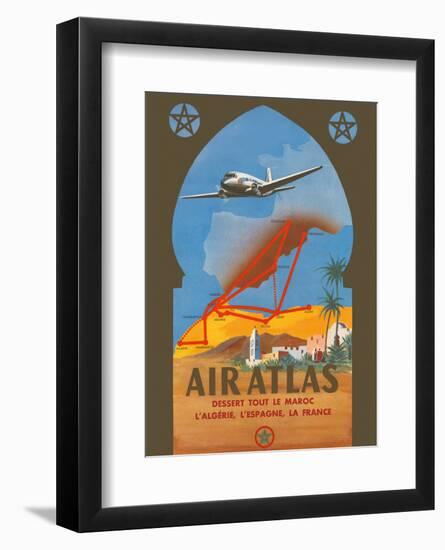 Air Atlas - Services All of Morocco, Algeria, Spain, France-RENLUC-Framed Art Print