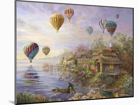 Air Balloons over Cottageville-Nicky Boehme-Mounted Giclee Print