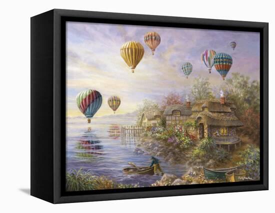 Air Balloons over Cottageville-Nicky Boehme-Framed Premier Image Canvas