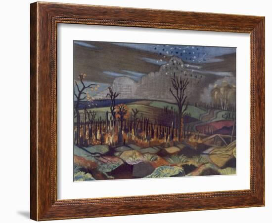 Air Fight at Wytschaete-Paul Nash-Framed Giclee Print