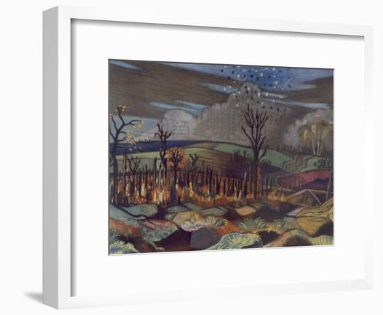 Air Fight at Wytschaete-Paul Nash-Framed Giclee Print