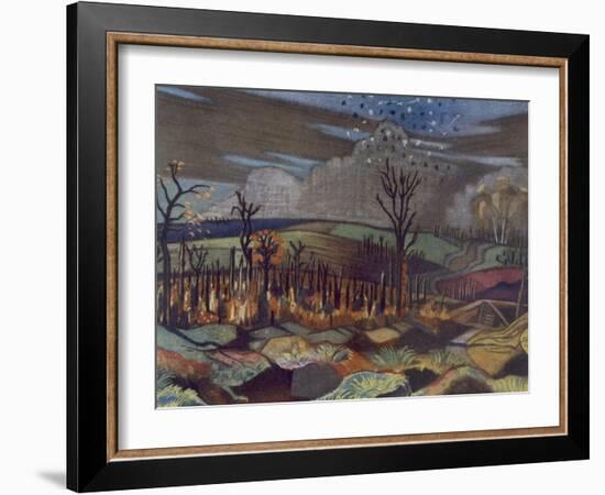 Air Fight at Wytschaete-Paul Nash-Framed Giclee Print