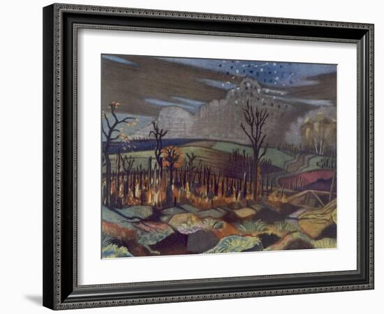 Air Fight at Wytschaete-Paul Nash-Framed Giclee Print