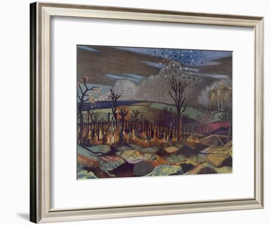 Air Fight at Wytschaete-Paul Nash-Framed Giclee Print