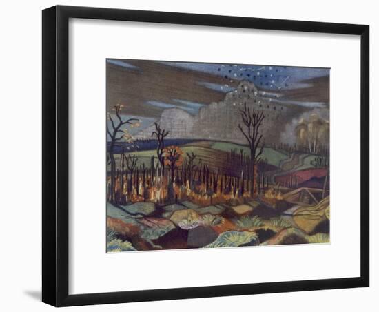 Air Fight at Wytschaete-Paul Nash-Framed Giclee Print