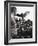 Air Force Academy Cadets Watching Handler Performing with the Air Force Mascot, a Falcon-Leonard Mccombe-Framed Photographic Print