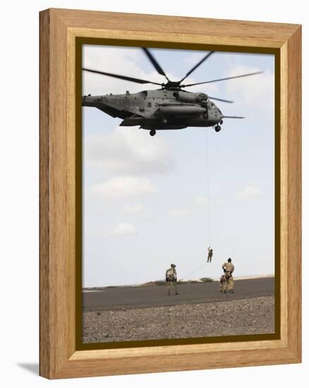 Air Force Pararescuemen Conduct a Combat Insertion and Extraction Exercise in Djibouti, Africa-null-Framed Premier Image Canvas