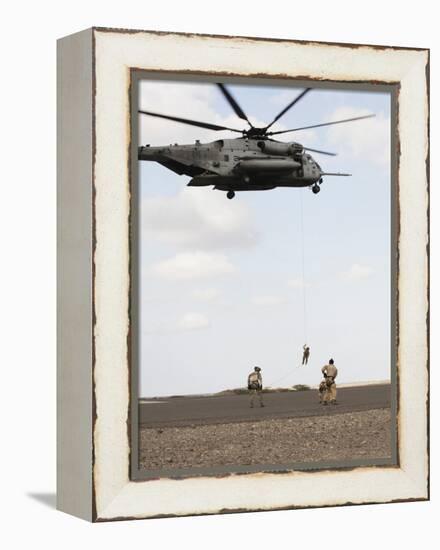 Air Force Pararescuemen Conduct a Combat Insertion and Extraction Exercise in Djibouti, Africa-null-Framed Premier Image Canvas