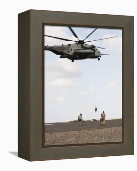 Air Force Pararescuemen Conduct a Combat Insertion and Extraction Exercise in Djibouti, Africa-null-Framed Premier Image Canvas