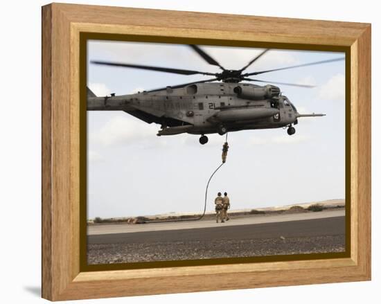 Air Force Pararescuemen Conduct a Combat Insertion and Extraction Exercise in Djibouti, Africa-null-Framed Premier Image Canvas