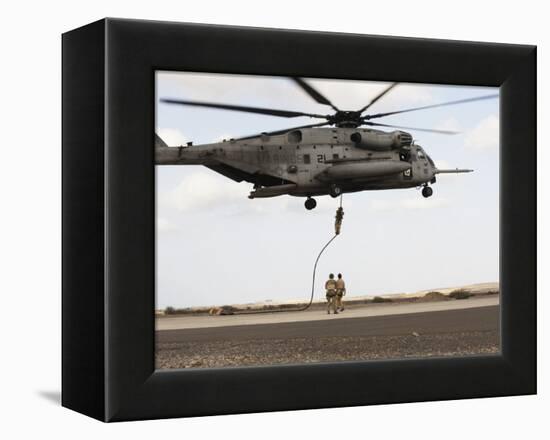 Air Force Pararescuemen Conduct a Combat Insertion and Extraction Exercise in Djibouti, Africa-null-Framed Premier Image Canvas