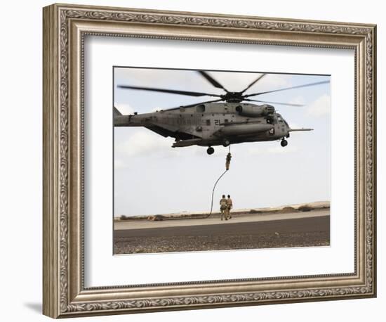 Air Force Pararescuemen Conduct a Combat Insertion and Extraction Exercise in Djibouti, Africa-null-Framed Photographic Print