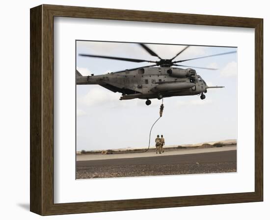 Air Force Pararescuemen Conduct a Combat Insertion and Extraction Exercise in Djibouti, Africa-null-Framed Photographic Print