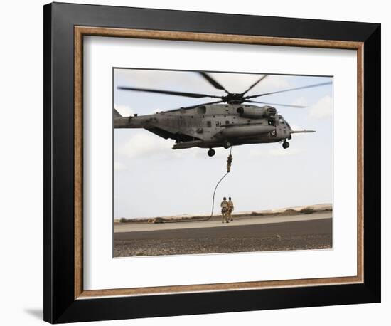 Air Force Pararescuemen Conduct a Combat Insertion and Extraction Exercise in Djibouti, Africa-null-Framed Photographic Print