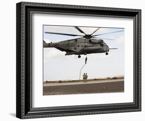 Air Force Pararescuemen Conduct a Combat Insertion and Extraction Exercise in Djibouti, Africa-null-Framed Photographic Print