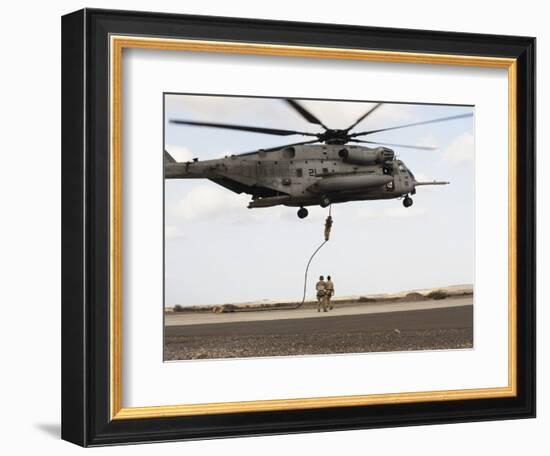 Air Force Pararescuemen Conduct a Combat Insertion and Extraction Exercise in Djibouti, Africa-null-Framed Photographic Print