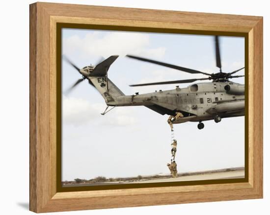 Air Force Pararescuemen Conduct a Combat Insertion and Extraction Exercise in Djibouti, Africa-null-Framed Premier Image Canvas