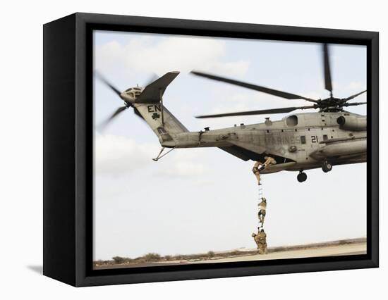 Air Force Pararescuemen Conduct a Combat Insertion and Extraction Exercise in Djibouti, Africa-null-Framed Premier Image Canvas